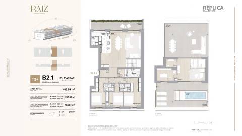 T3 Duplex com Piscina Privativa e Terraço no RAIZ