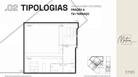 Apartamento T2 com Terraço no Metro Life Apartments