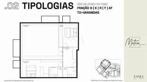 Apartamento T2 com Varandas no Metro Life Apartments