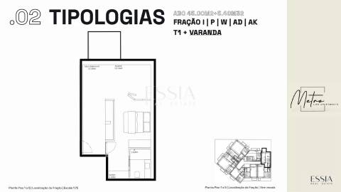 Apartamento T1 com Varanda no Metro Life Apartments