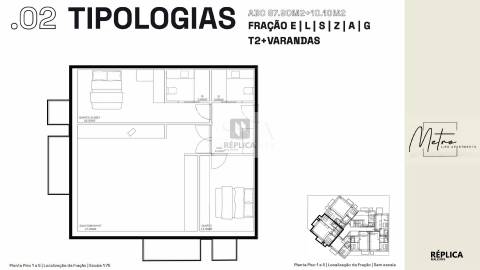 Apartamento T2 com Varandas no Metro Life Apartments