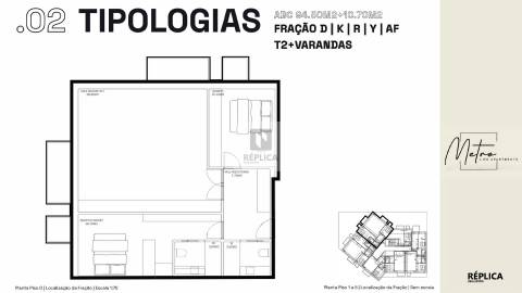 Apartamento T2 com Varandas no Metro Life Apartments