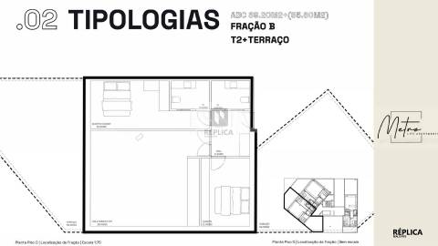 Apartamento T2 com Terraço no Metro Life Apartments