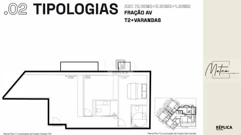 Apartamento T2 com Varandas no Metro Life Apartments