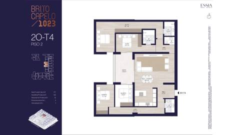 T4 com Pátio no Condomínio Brito Capelo 1023 em Matosinhos Sul