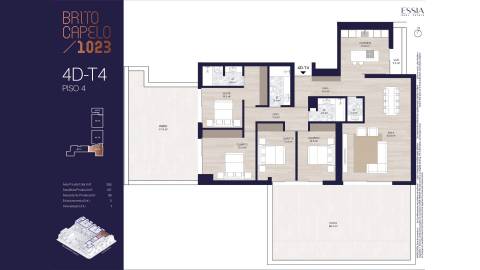 T4 com Pátios Privados no Condomínio Brito Capelo 1023