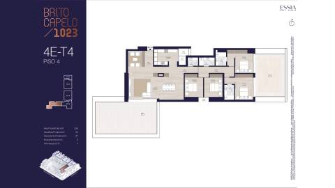 T4 com Pátios Privados no Condomínio Brito Capelo 1023