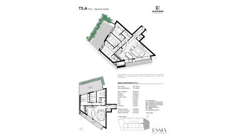 Apartamento T3 com Terraço e Varanda em Miramar