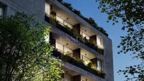 Apartamento T2 com Varanda, Garagem, piscina e coworking space em Matosinhos Sul