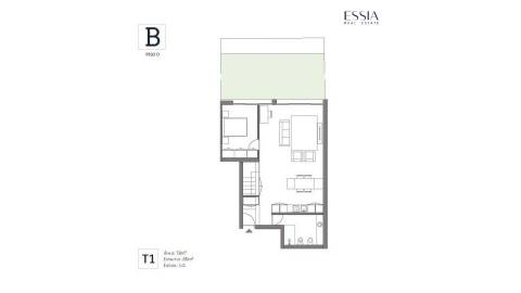 Apartamento T1 com Terraço no Sul 482 em Matosinhos Sul