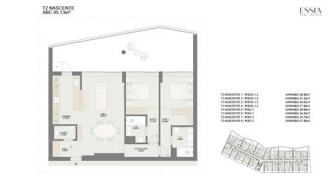 Apartamento T2 com Varanda no Lurion Residences Gaia