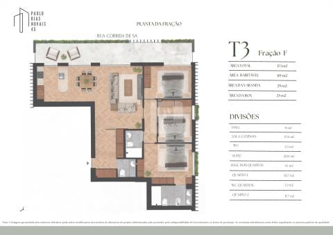 Apartamento T3 NOVO com varanda próximo Av. da Boavista no Porto