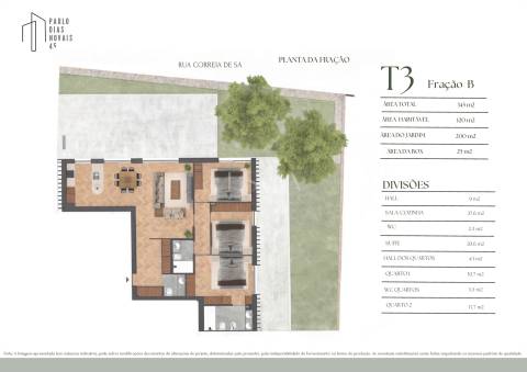 Apartamento T3 com jardim próximo Av. da Boavista no Porto