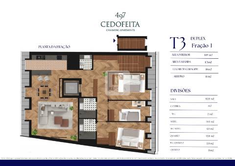 Apartamento T3 Duplex com varandas a proximo a Cedofeita, Porto