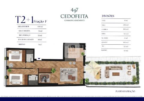 Apartamento T2+1 com Terraço em Cedofeita, Porto