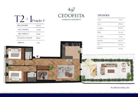 Apartamento T2+1 com Terraço em Cedofeita, Porto