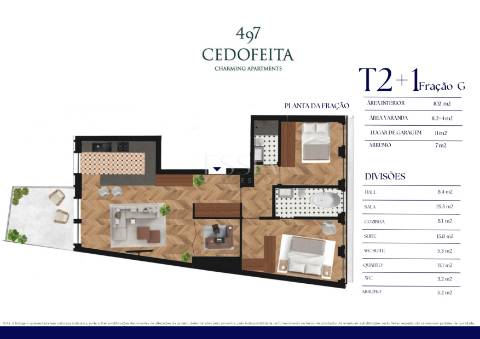 Apartamento T2 + 1 com Varanda em Cedofeita