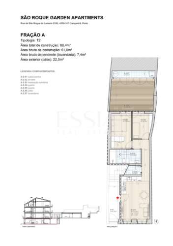Apartamento T2 novo com terraço próximo estádio do dragão, Porto