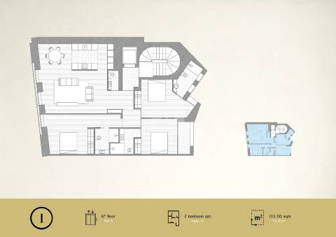 T3 Novo com Varanda na Baixa do Porto