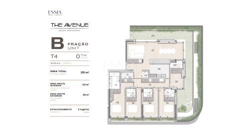Apartamento T4 com Terraço no The Avenue, Antas
