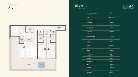 Apartamento T3 com Piscina Privativa no Rivage Douro