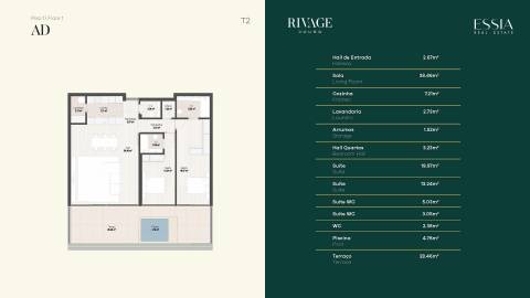 Apartamento T2 com Vista Rio no Rivage Douro