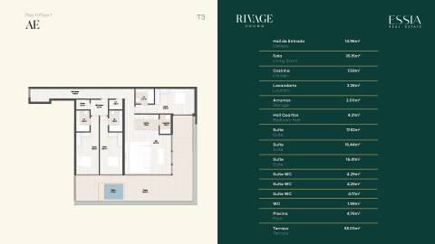 Apartamento T3 com Piscina Privativa no Rivage Douro