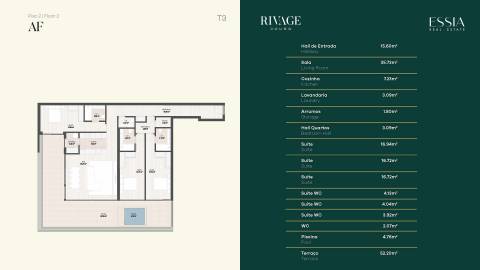 Apartamento T3 com Piscina Privativa no Rivage Douro