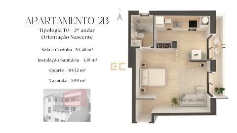 Apartamento T0, para venda – Figueira da Foz!