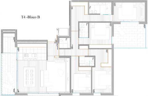 Apartamentos T4 em Condomínio fechado em Guimarães