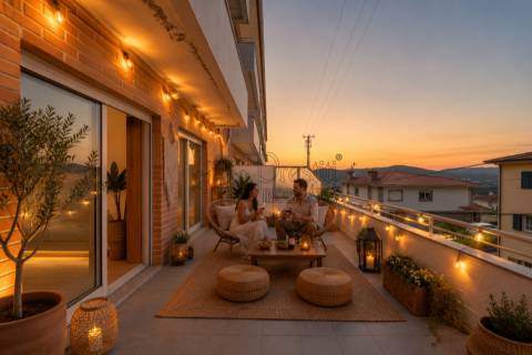 Apartamento T2 com Terraço para Alugar em Aldão