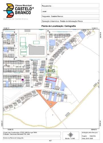 Lote de terreno para construção de moradia geminada em Castelo Branco