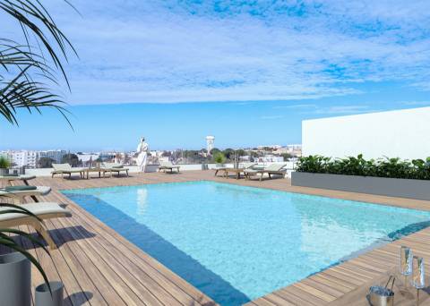 Apartamento T2 Novo, com garagem e piscina em Olhão