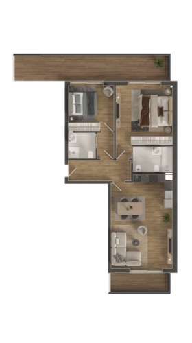 Apartamento T2 Novo, com garagem e piscina em Olhão