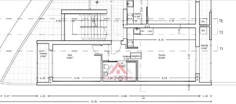 Apartamento T1 - Último Piso - Marrazes
