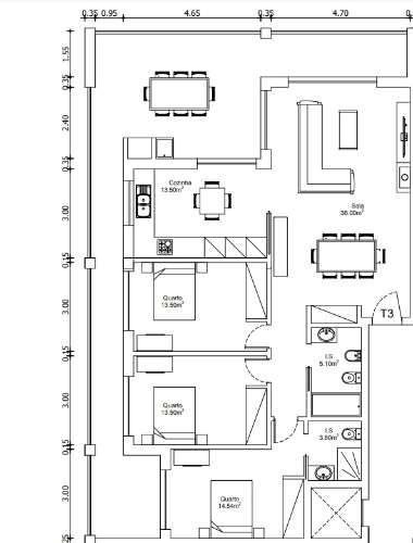 Apartamento T3 - Exposição Solar Nascente/Sul + Terraço c Churrasqueira + Garagem 50M2