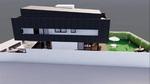 Moradia V5, em construção no centro da Póvoa de Varzim para venda