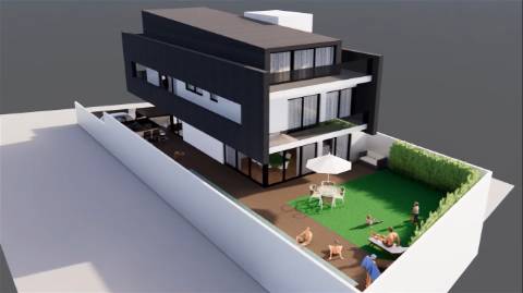 Moradia V5, em construção no centro da Póvoa de Varzim para venda