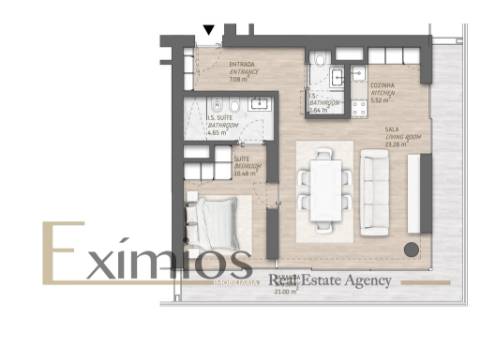 Apartamento T1, em construção, em Vilamoura