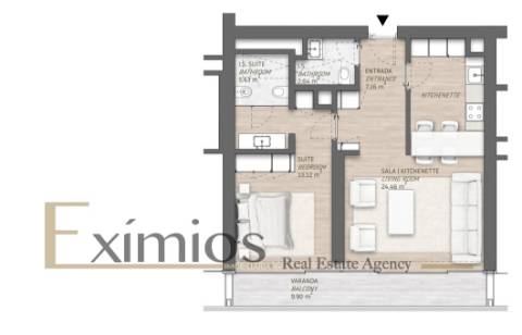 Apartamento T1, em construção, em Vilamoura