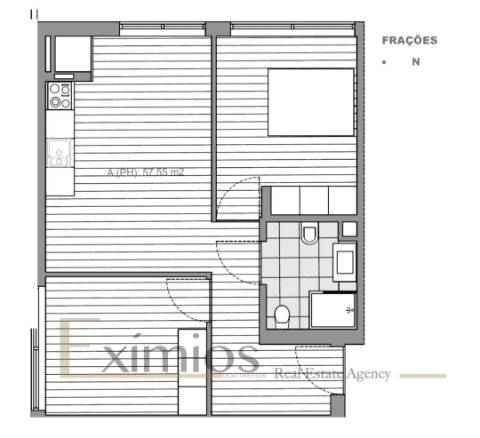 Apartamento T2 com lugar de garagem na Póvoa de Varzim