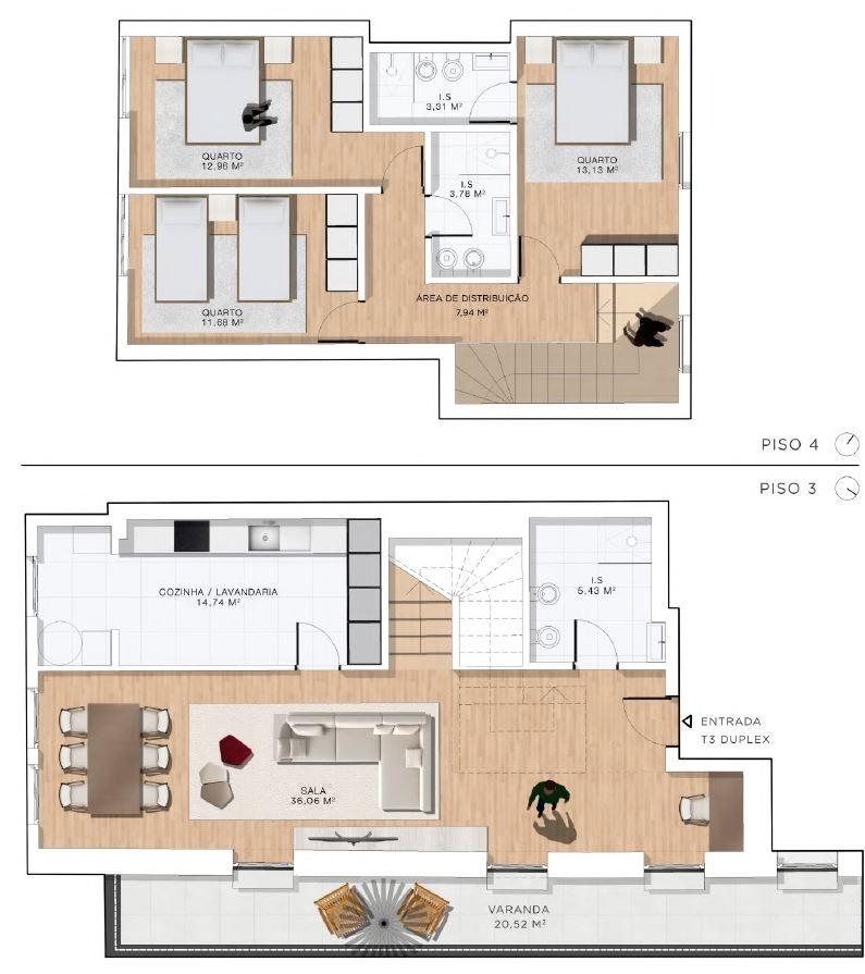 Apartamento T3 DUPLEX Venda em Paços de Ferreira,Paços de Ferreira