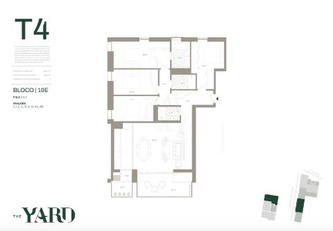 Apartamento T4 de Luxo  c/ varanda de 16m2 - The YARD (Jardins d´Arrábida)