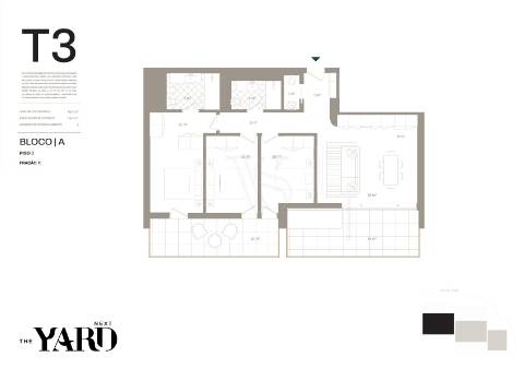 Apartamento  T3  c/ varanda de 29 m2 - The YARD II (Jardins d´Arrábida)
