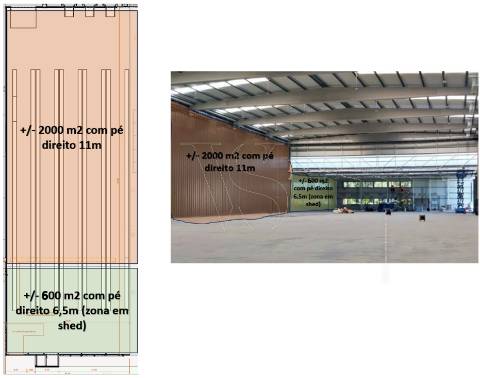 Armazém Indústrial com 2.600m2 e 3 cais carga na Maia