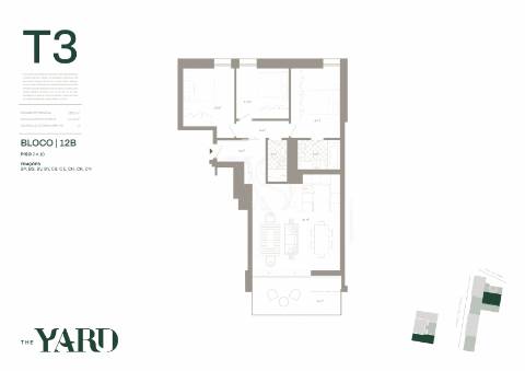 Apt. T3 com um excelente varanda de 13 m2 - The YARD (Jardins d´Arrábida)