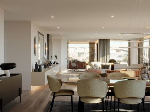 Apartamento luxo  c/33mt de frente de Rio e 333m2. Junto à Foz.