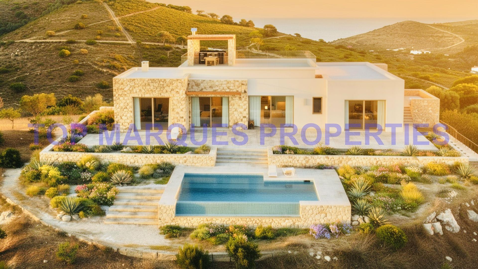 Excelente terreno com vista mar, projeto de construção aprovado, e piscina