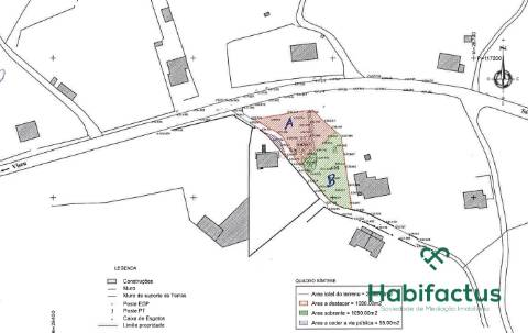 Terreno Urbano para construção com 1000 m2 para venda em Viseu