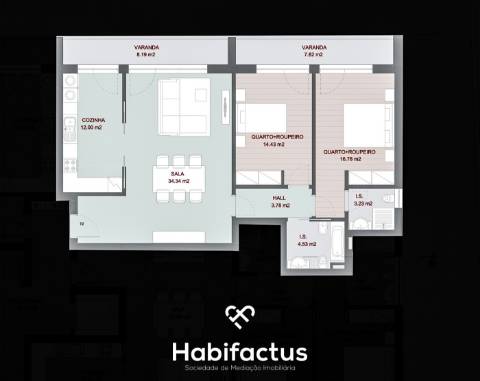 Apartamento T2 em Viseu